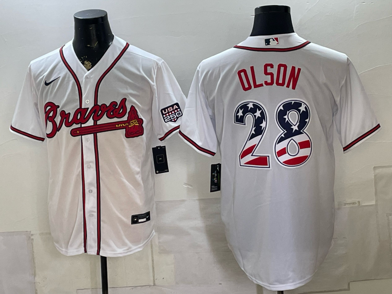 Men Atlanta Braves #28 Olson white mlb Nike 2026 Jersey 0719002